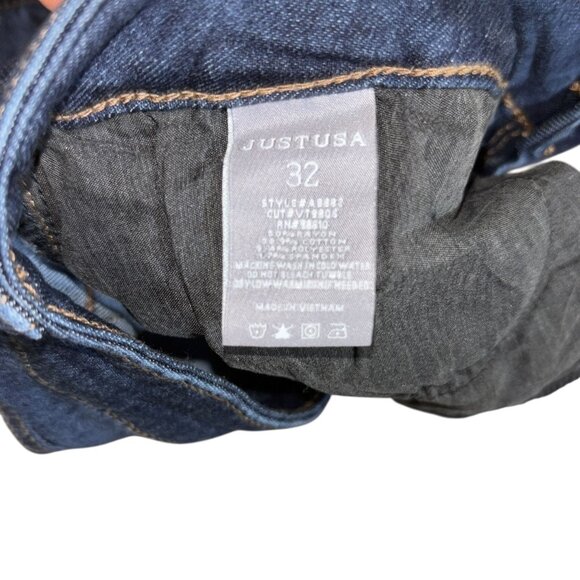 Just USA Size 32 Denim Jeans Button Fly Raw Hem - Picture 5 of 7